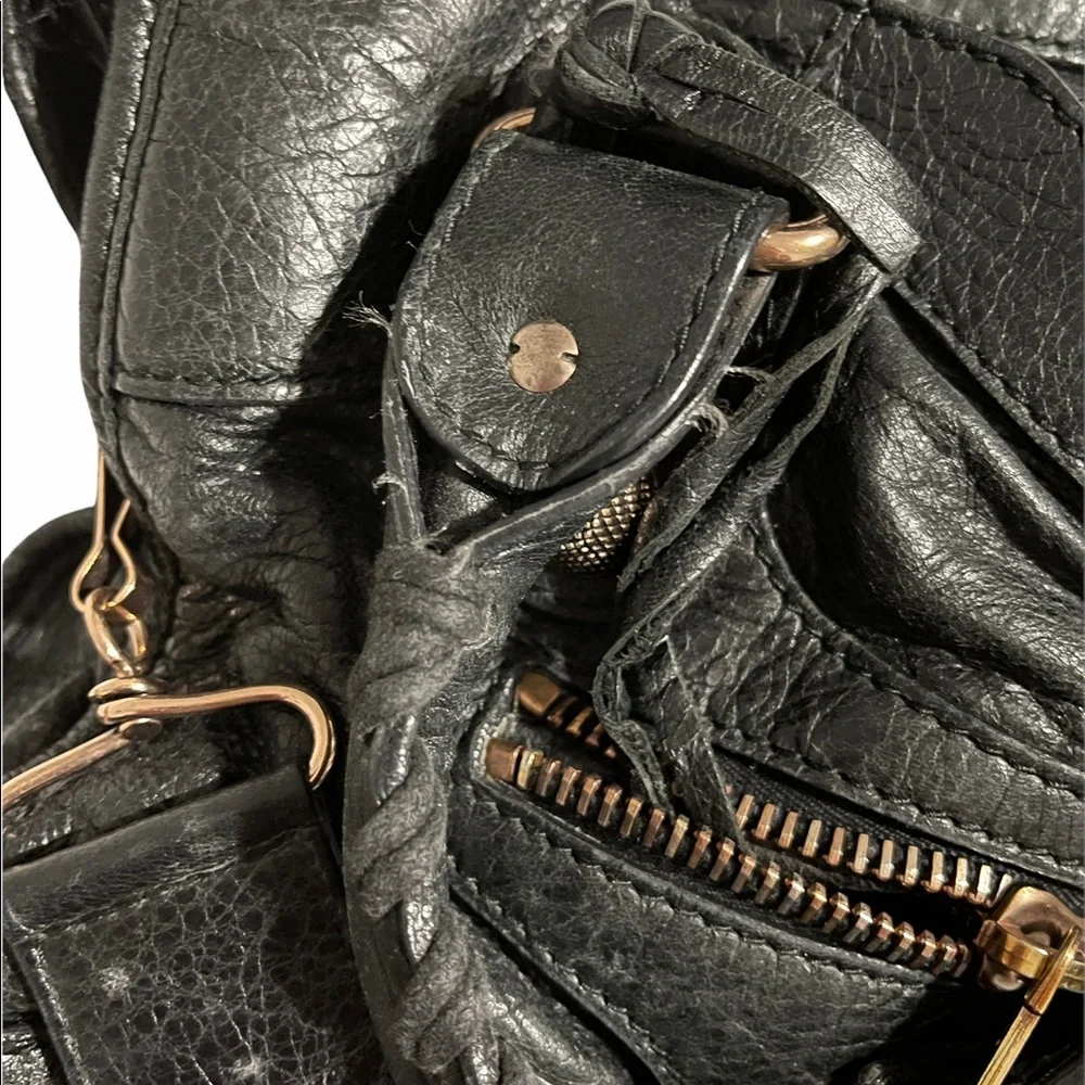 Balenciaga Black Leather Satchel - Picture 6 of 11